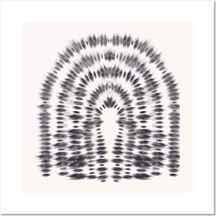 Tie dye fingerprint shape Posters and Art